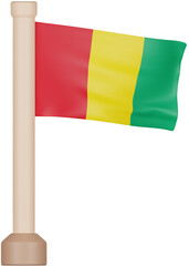 Guinea Flag 3D Icon