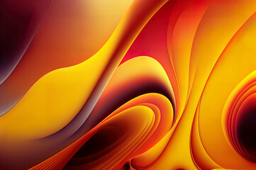 yellow and orange abstract wave wallpaper, orange and yellow wave background