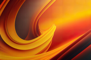yellow and orange abstract wave wallpaper, orange and yellow wave background