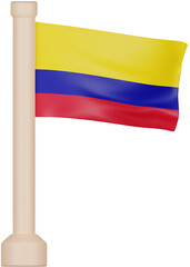 Colombia Flag 3D Icon