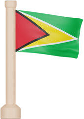 Guyana Flag 3D Icon