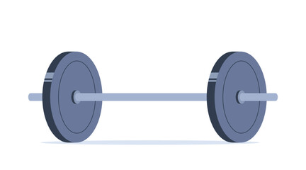 Barbell for weight lifting, bodybuilding, powerlifting. Vector illustration.