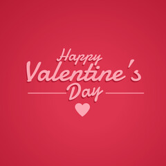 Lettering Happy Valentines Day banner