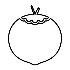 Fruit, food, coconut icon