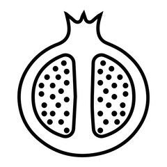 Fruit, pomegranate, granate icon