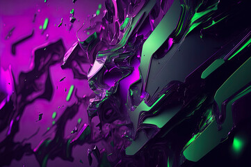 green and purple abstract background, abstract wave background with green and purple colors