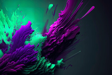 Obraz na płótnie Canvas green and purple abstract background, abstract wave background with green and purple colors