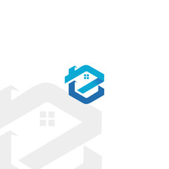 Letter E Logo Home,perfact for Real estatet Logo