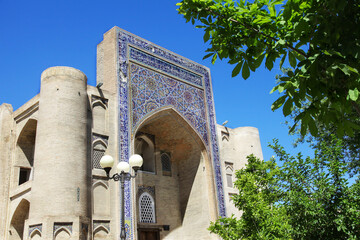 The Kukeldash Madrasah in the Lyabi-Khauz ensemble in Bukhara in Uzbekistan.