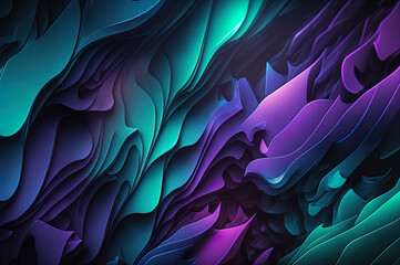 blue, green and purple abstract wave background
