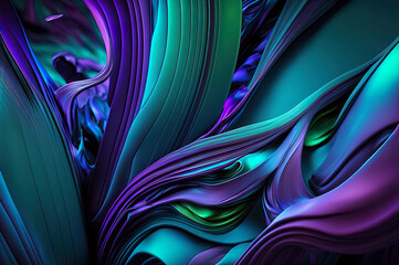 blue, green and purple abstract wave background