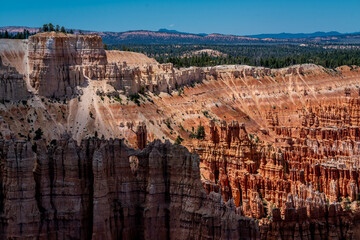 Bryce Canyon layers of erosion in sand walls of canyon valley
