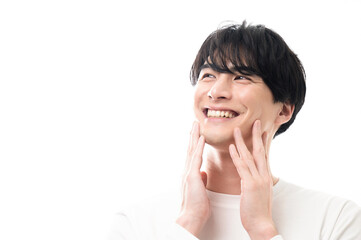 男性のとても使いやすいホワイトニングや白い歯の美容イメージ　アップ
