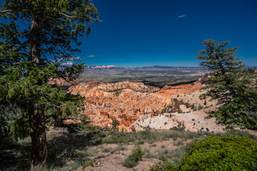 Usa national park Bryce Canyon overhead top view