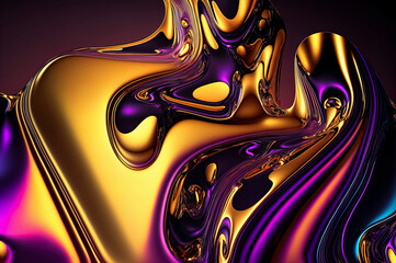 flouresent wallpaper, abstract metallic background, abstract colorful metallic wave