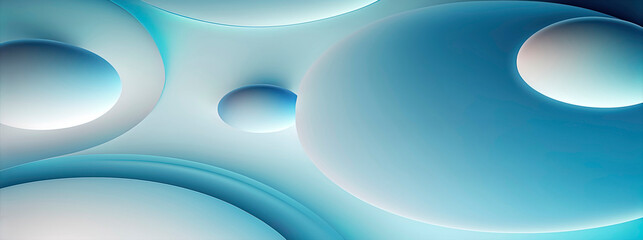 blue pastel abstract wave panoramic wallpaper