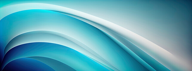 blue pastel abstract wave panoramic wallpaper