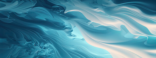 Obraz premium Panoramic pastel blue abstract wave wallpaper, pastel blue background