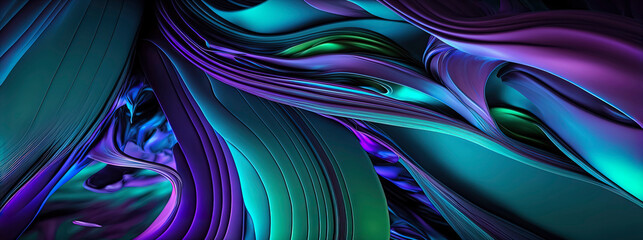 blue, green and purple abstract panoramic wallpaper, abstract wave background
