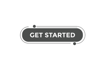 Get started button web banner templates. Vector Illustration