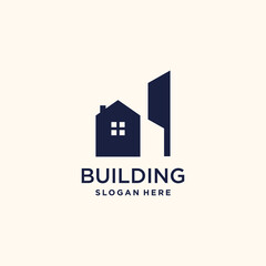 Buildng logo design creative concept idea