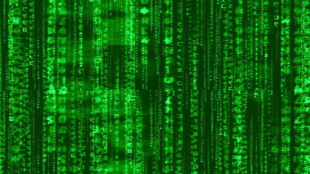 3d matrix moving symbols top to bottom