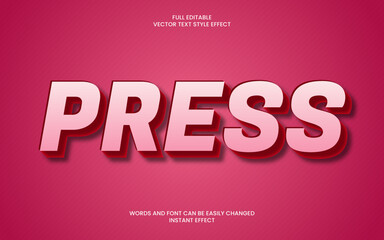 Press Text Effect