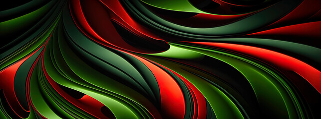 red and green abstract wallpaper, panoramic background with red and green colors