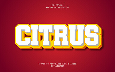 citrus text effect