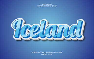iceland text effect
