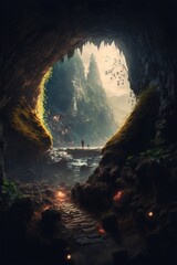 Fototapeta na wymiar Cave in the nature
