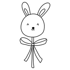 Easter bunny head on stick, Easter Elements