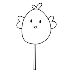 Easter chick head on stick, Easter Elements