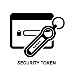 Security token icon. The second factor authentication password concept isolated on white background vector illustration.