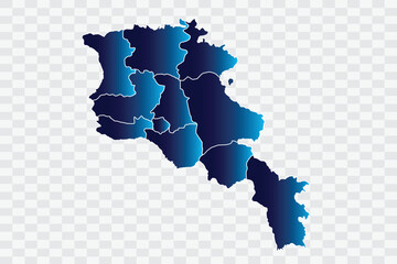 Armenia Map indigo Color on White Background quality files png