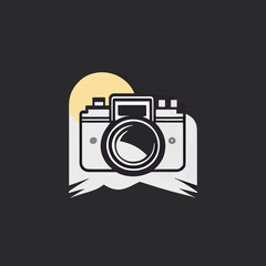 camera flat design, vector art, camera icon