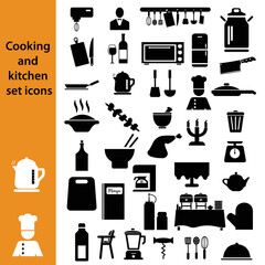 Cooking and kitchen set icons