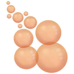 Scattered Orange Bubbles Illustration