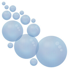 Scattered Blue Bubbles Illustration