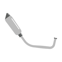 exhaust pipe design vector flat isolated illustration