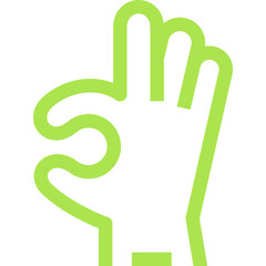 okay colored line icon for decoration, website, web, mobile app, printing, banner, logo, poster design,card,social media,template, etc.