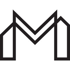 m lettering typography design minimalism for decoration, website, web, mobile app, printing, banner, logo, poster design,card,social media,template, etc.