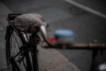 Milan streets photography, bicycles and flowers