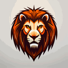 Lion flat design, vector art, Lion icon