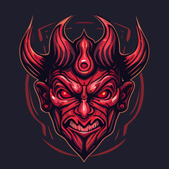 chinese demon mask flat design, vector art, demon mask icon