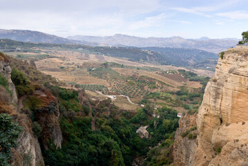 Fototapeta na wymiar Ronda and its surrounding landscape, Andalusia, Spain