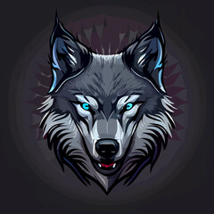 wolf vector icon illustration, wolf animation