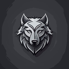 wolf flat design, vector art, wolf icon