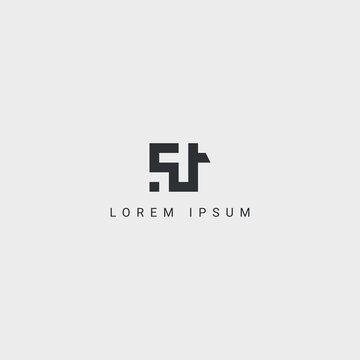 Creative minimal ST TS letter business logo initial based Monogram icon vector.