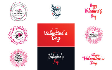 Fototapeta na wymiar Happy Women's Day lettering typography poster with a heart International Woman's Day invitation design